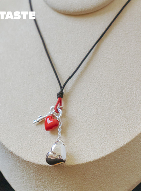 不对称心锁项链耳环TWOR缇坞