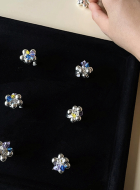 【限时7折】XTASTE ITZME 水晶球宽面开口戒指原创潮流时尚通勤