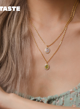 日常叠戴出行通勤硬币款吊坠项链