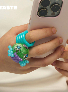 咕咕GOODGOOD彩色猪猪开口戒