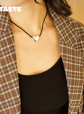 【限时75折】XTASTE 美国 ANNIKA INEZ小号爱心系绳项链925银吊坠