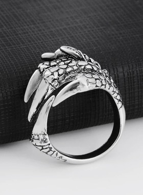 骷髅魔爪戒指开口龙爪时尚复古男