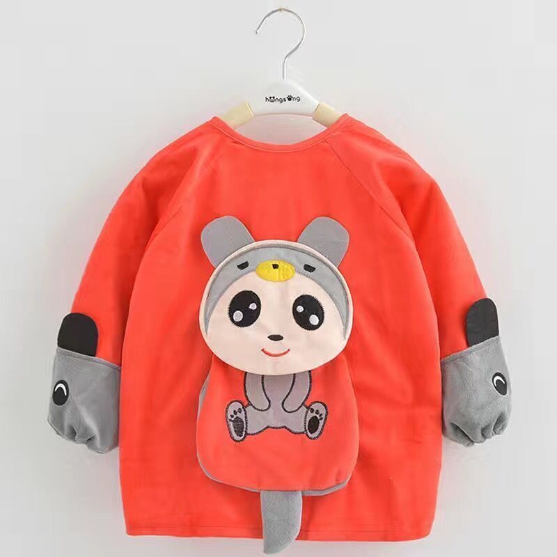 Baby coverall crystal velvet autumn and winter long sleeve anti-dirty