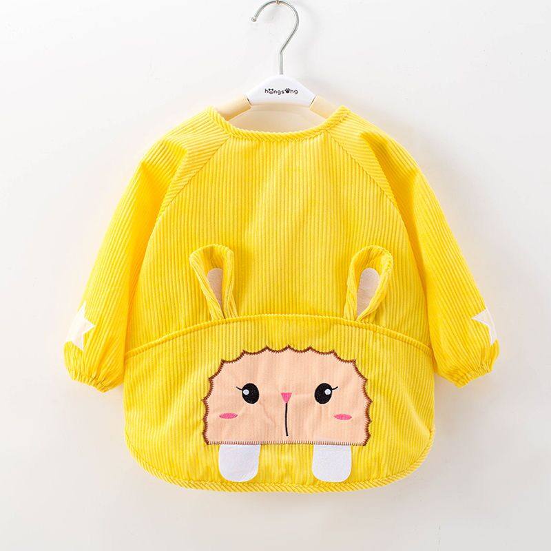 秋冬儿童罩衣宝宝围裙防水防脏水晶绒反穿衣婴儿吃饭围兜护衣罩衫,淘宝优惠券,粉丝福利购,淘宝优惠卷