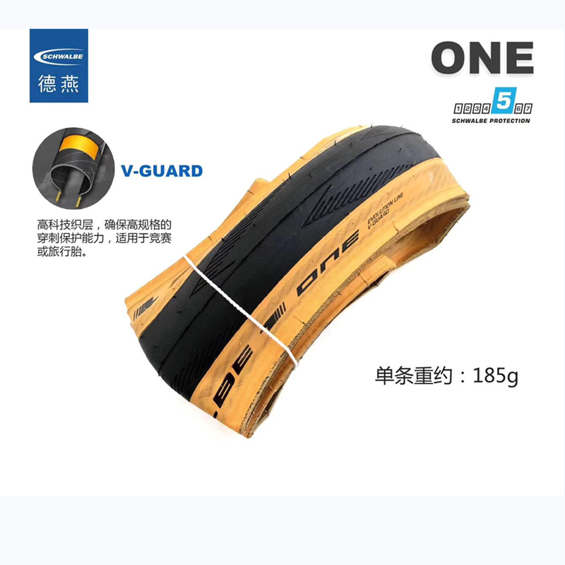 SCHWALBE one 349世文开口折叠16X1.35外胎小布复古黄边胎 16寸-图1