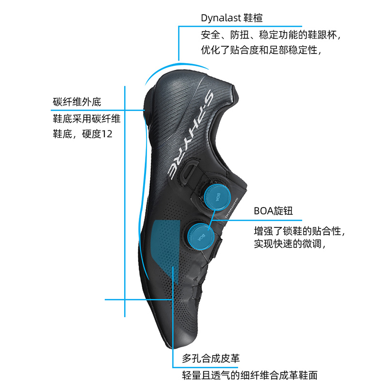 SHIMANO禧玛诺 RC7公路车锁鞋 RC300骑行鞋RC1 竞赛款RC502/RC903