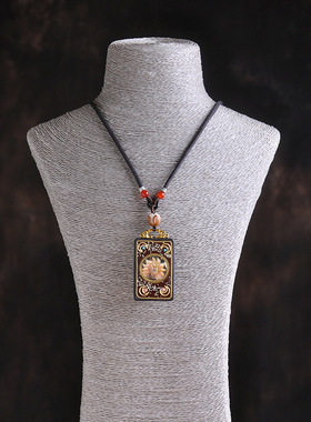 Fortune龙五爷财神九尾狐吊坠