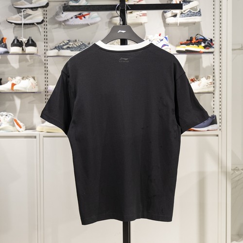 李宁短袖T恤情侣2024夏季男女冰丝美式宽松圆领运动上衣AHSU657 - 图2