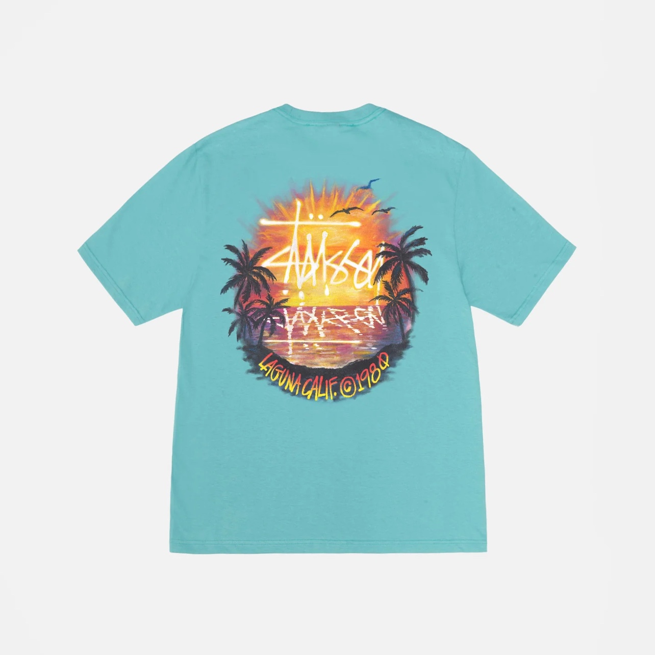 现货日本STUSSY SUNSET TEE海岛日落印花短袖T恤24新款 - 图3