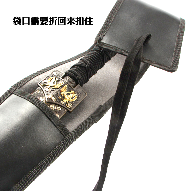 PU仿皮剑袋武士道剑道竹刀剑套黑金古刀太极防尘背袋带现货包邮,淘宝优惠券,粉丝福利购,淘宝优惠卷