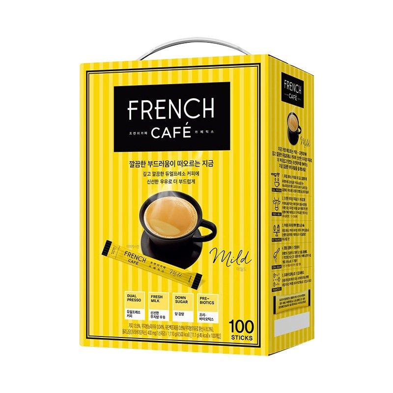 韩国南阳咖啡 富然池三合一咖啡南洋法式提神速溶咖啡粉100条盒装,淘宝优惠券,粉丝福利购,淘宝优惠卷