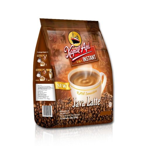 印尼进口火船爪哇拿铁速溶咖啡粉三合一奶咖奶香味特浓25包*3袋装 - 图3