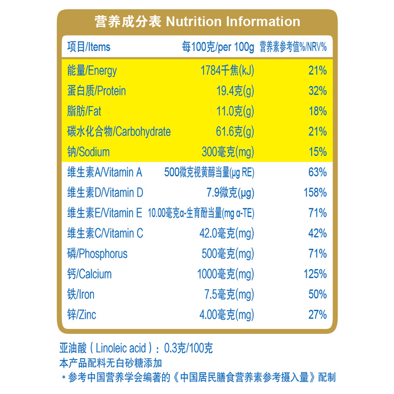 蒙牛乐享装中老年多维高钙奶粉800g罐装老人营养早餐奶冲饮牛奶粉