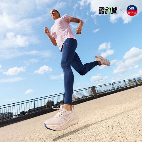 新品ASICS亚瑟士NIMBUS 28 女款跑鞋N28马拉松黑武士宽楦缓震回弹 - 图1
