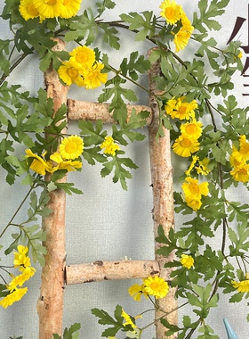 仿真小雏菊花藤空调管道假花装饰