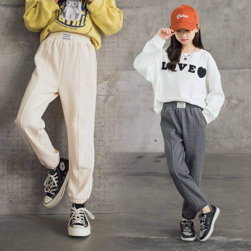 女童运动裤春秋新款百搭儿童休闲卫裤长裤中大童舒适宽松束脚裤子,淘宝优惠券,粉丝福利购,淘宝优惠卷