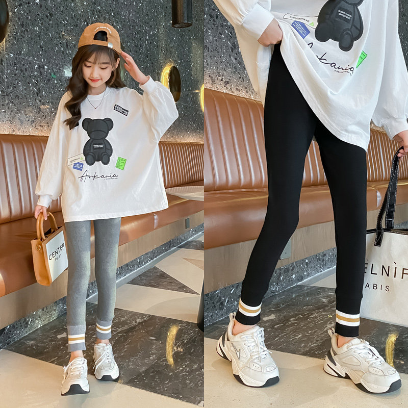 女童纯棉打底裤春秋薄款中大童百搭洋气裤子儿童外穿弹力修身长裤,淘宝优惠券,粉丝福利购,淘宝优惠卷