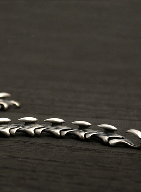 925纯银做旧手工龙脊手链