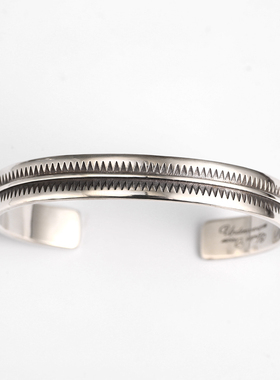 三沐饰品 UNDERCOVER 高桥盾925纯银锯齿手镯纹身图腾余文乐同款