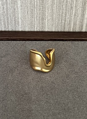 925银小众设计感不规则几何耳夹