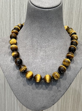 OT扣黑色玛瑙项链高级感串珠