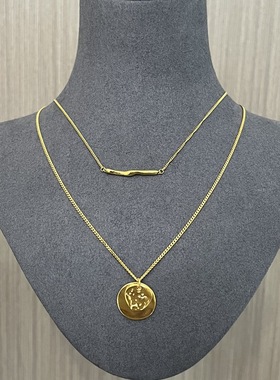 波浪形微笑项链不规则锁骨链