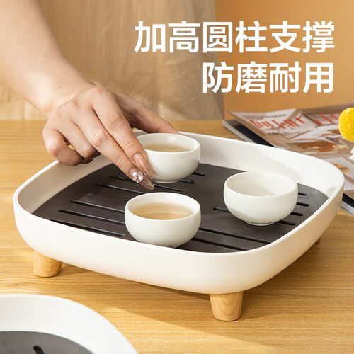 放茶具茶盘长方形托盘家用客厅茶几茶台双层沥水泡茶盘小型一体式 - 图1