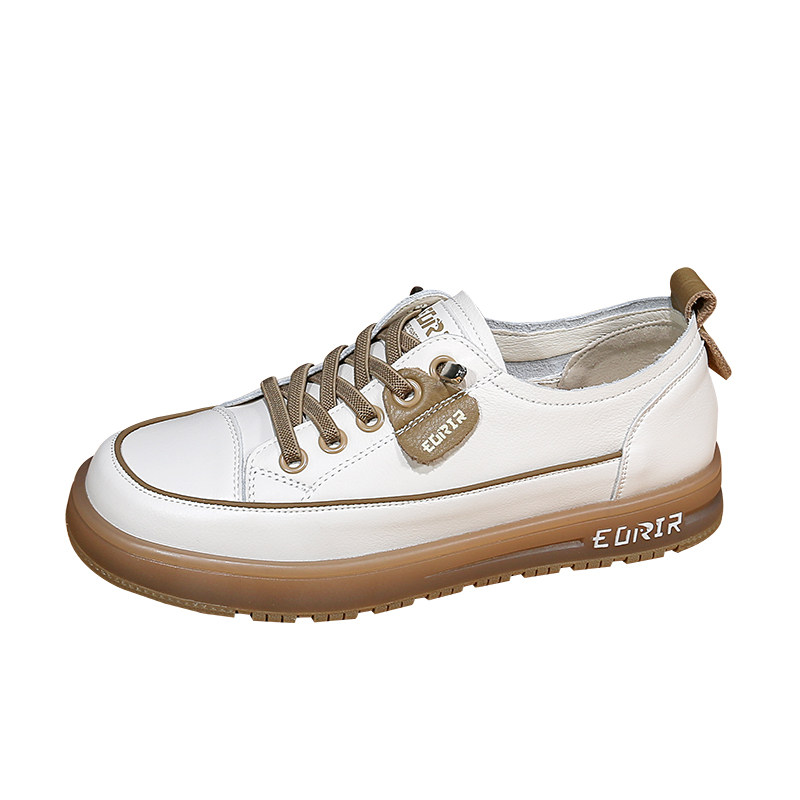 真皮小白鞋女士2025春秋新一脚蹬牛筋软底孕妇鞋懒人平底休闲板鞋,淘宝优惠券,粉丝福利购,淘宝优惠卷