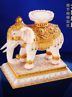 电子酥油灯充电LED象宝供奉灯长明灯无烟家用烛台藏式酥油灯灯座