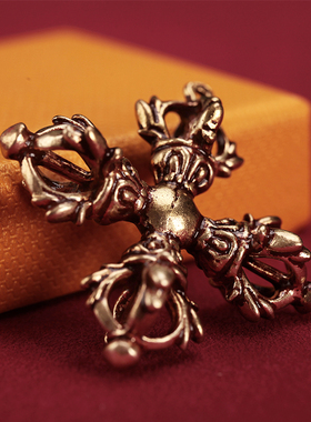 藏式十字金刚杵吊坠随身项链