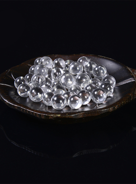 供品八供供曼扎宝石8MM巴西白水晶圆珠无孔50克约60粒