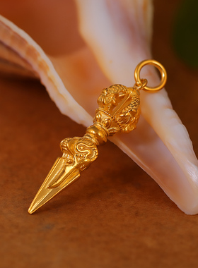 S925纯银五股金刚杵吊坠