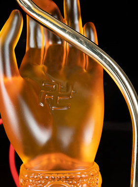 七彩琉璃佛手长明灯