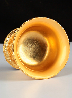 供水杯合金八吉掐丝供水碗供奉杯佛前供奉用品单碗11cm 两款可选