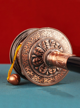 纯铜藏式手摇转筒家用立体