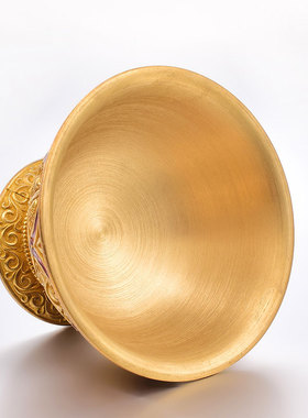 慧财纯铜八吉祥供水杯妙宝庄严供奉杯西藏式圣水杯家用莲花供水碗