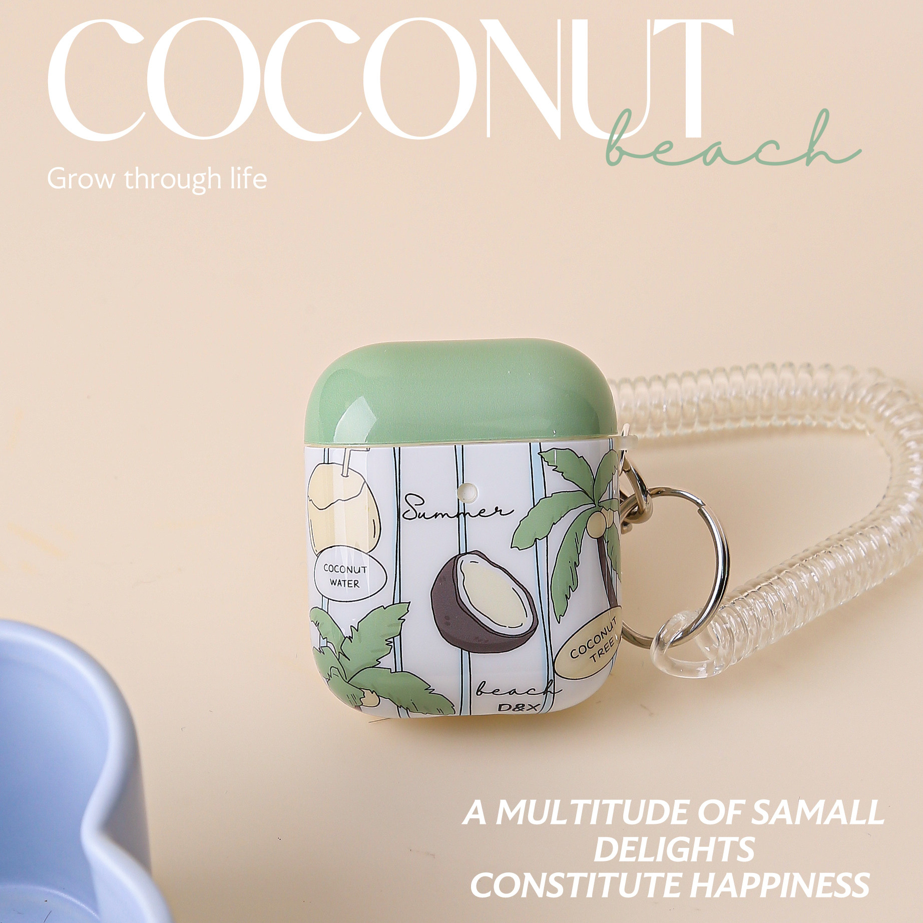 独与行原创椰子适用airPods一二三代耳机套pro硅胶软壳易拆卸小众,淘宝优惠券,粉丝福利购,淘宝优惠卷