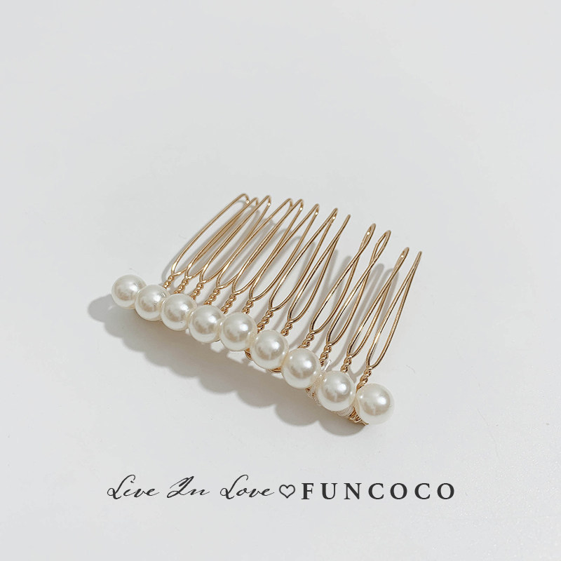 倒插珍珠无痕发夹发梳成年少女网红刘海夹韩国插梳边夹发卡头饰,淘宝优惠券,粉丝福利购,淘宝优惠卷