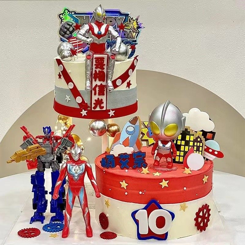 上海赛罗迪迦泽塔奥特曼打怪兽儿童男孩生日蛋糕十周上海广州深圳,淘宝优惠券,粉丝福利购,淘宝优惠卷