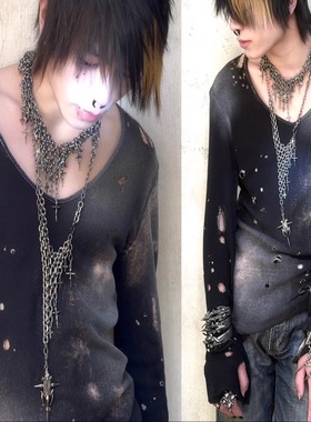 IIMIII.暗黑十字架链条项链长链