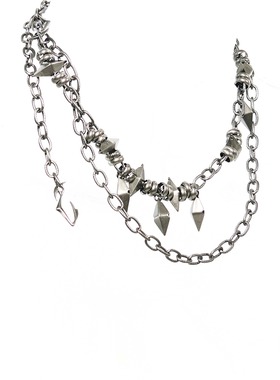 长项链iiimiii黄铜镀银多种戴法