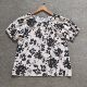 ເສື້ອແຂນສັ້ນລາຍດອກ rayon neck top