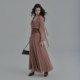 ລຸງ Peter Pan < Southern Kingdom Pottery> French fake two-piece swing collar design slim fit top and elastic waist skirt
