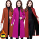 Women's thick velvet outer coat and windbreaker top