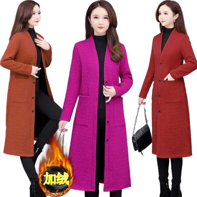 Women's thick velvet outer coat and windbreaker top