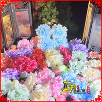 Zhenglong Opera Costume Opera opera Costume Drama Baotou Makeup Supplies Temples Flower Heads Flower Peony Beads Flowers