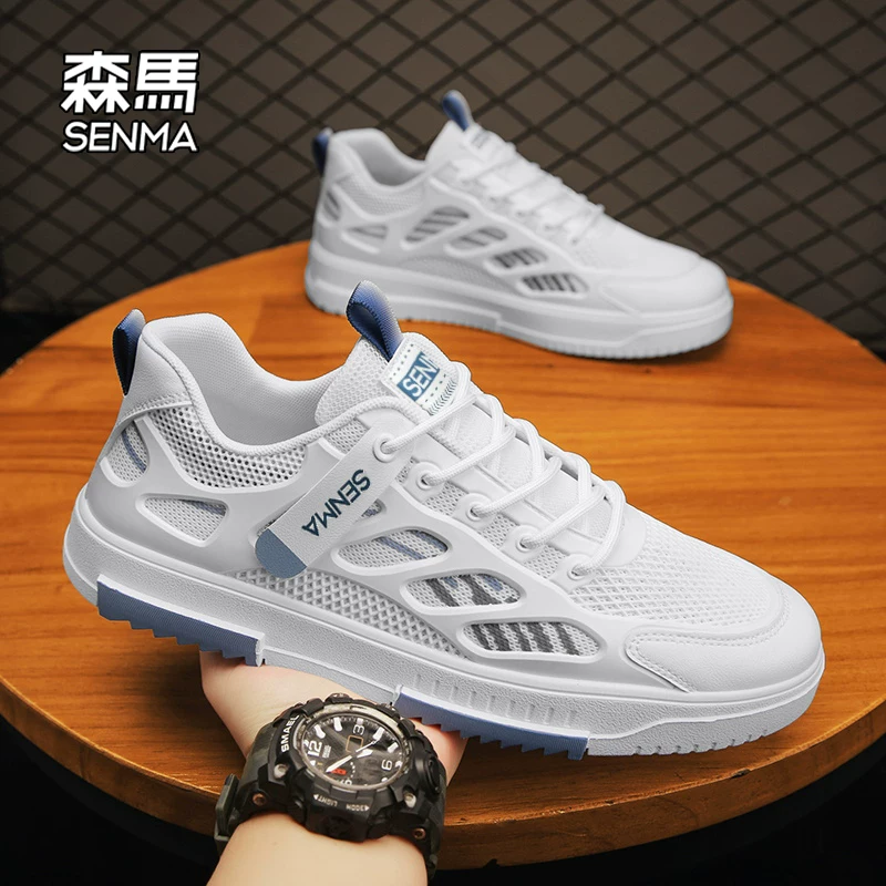 Мужские летние кроссовки Semir, новые 2026 года, аутентичные повседневные дышащие белые сетчатые кроссовки, популярные холщовые кроссовки-боcсы
