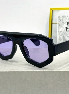不规则多边形粗框墨镜女ins风潮