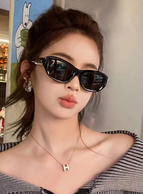 防紫外线多边形欧美猫眼小框墨镜