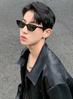 窄小猫眼墨镜海边女士潮太阳眼镜